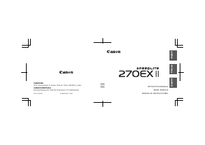 Manual de uso Canon Speedlite 270EX II Flash