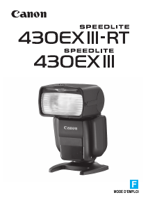 Mode d’emploi Canon Speedlite 430EX III-RT Flash