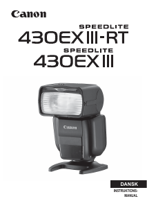 Brugsanvisning Canon Speedlite 430EX III-RT Blitz