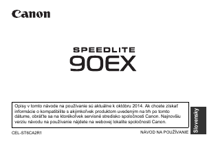 Návod Canon Speedlite 90EX Blesk