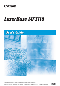 Handleiding Canon LaserBase MF3110 Multifunctional printer