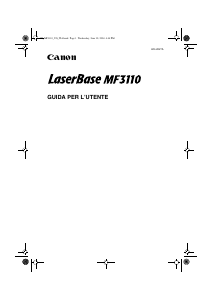 Manuale Canon LaserBase MF3110 Stampante multifunzione