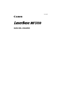 Manual de uso Canon LaserBase MF3110 Impresora multifunción