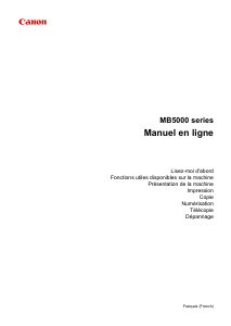 Mode d’emploi Canon Maxify MB5050 Imprimante multifonction
