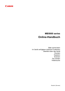 Bedienungsanleitung Canon Maxify MB5050 Multifunktionsdrucker