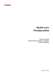 Návod Canon Pixma MG3550 Multi varič