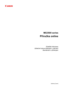 Manuál Canon Pixma MG3550 Multifunkční tiskárna