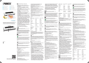 Instrukcja Princess 492960 Pakowarka próżniowa