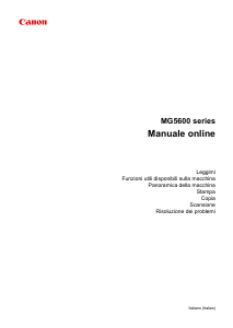 Manuale Canon Pixma MG5650 Stampante multifunzione