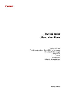 Manual de uso Canon Pixma MG5650 Impresora multifunción