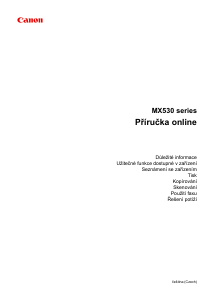 Manuál Canon Pixma MX535 Multifunkční tiskárna
