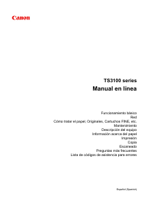 Manual de uso Canon Pixma TS3150 Impresora multifunción