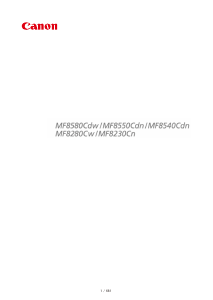 Mode d’emploi Canon i-Sensys MF8580Cdw Imprimante multifonction