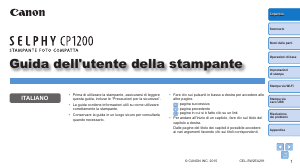Manuale Canon Selphy CP1200 Stampante fotografica