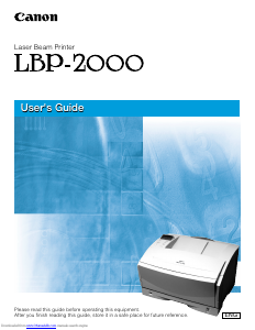 Handleiding Canon LBP 2000 Printer