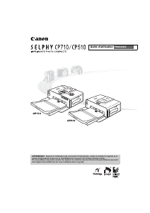 Mode d’emploi Canon Selphy CP510 Imprimante