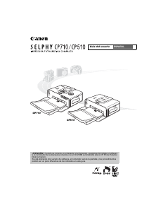 Manual de uso Canon Selphy CP510 Impresora