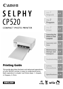 Handleiding Canon Selphy CP520 Printer