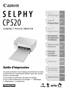 Mode d’emploi Canon Selphy CP520 Imprimante