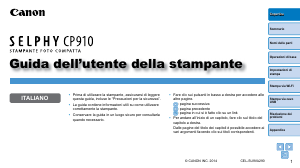 Manuale Canon Selphy CP910 Stampante