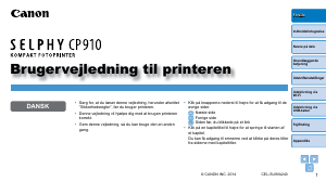 Brugsanvisning Canon Selphy CP910 Printer