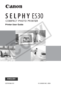 Manual Canon Selphy ES30 Printer