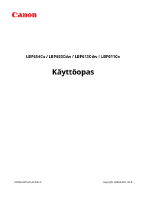 Käyttöohje Canon i-SENSYS LBP653CDW Tulostin