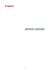 Mode d’emploi Canon i-SENSYS LBP7018C Imprimante