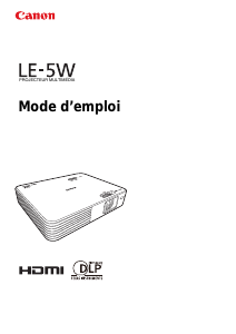 Mode d’emploi Canon LE-5W Projecteur