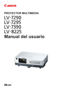 Manual de uso Canon LV-7295 Proyector