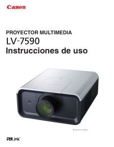 Manual de uso Canon LV-7590 Proyector