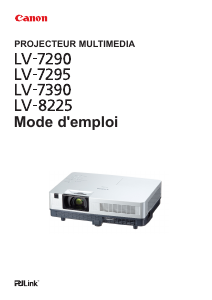 Mode d’emploi Canon LV-8225 Projecteur