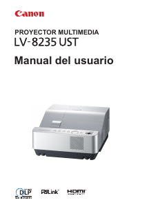 Manual de uso Canon LV-8235 UST Proyector