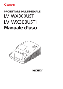 Manuale Canon LV-WX300USTi Proiettore