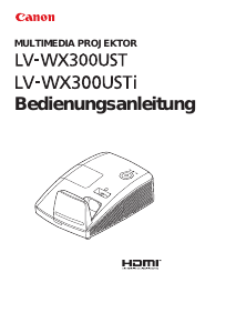 Bedienungsanleitung Canon LV-WX300USTi Projektor