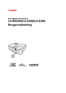Brugsanvisning Canon LV-X300 Projektor