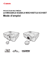 Mode d’emploi Canon LV-X310ST Projecteur