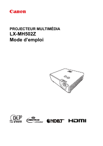 Mode d’emploi Canon LX-MH502Z Projecteur