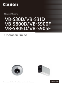 Handleiding Canon VB-S805D Beveiligingscamera