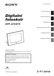 Priručnik Sony DPF-A73 Digitalni okvir za fotografije
