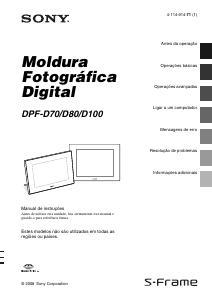 Manual Sony DPF-D100 Moldura digital