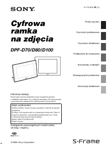 Instrukcja Sony DPF-D80 Ramka cyfrowa