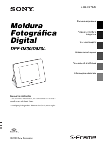 Manual Sony DPF-D830 Moldura digital