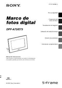 Manual de uso Sony DPF-E73 Marco digital