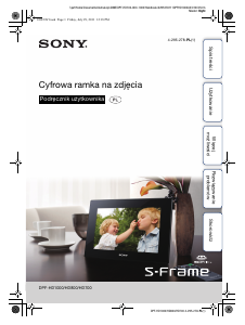 Instrukcja Sony DPF-HD800 Ramka cyfrowa