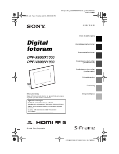 Bruksanvisning Sony DPF-V800 Digital fotoram