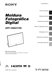 Manual Sony DPF-V900 Moldura digital