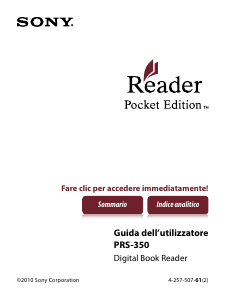 Manuale Sony PRS-350 Lettore di ebook