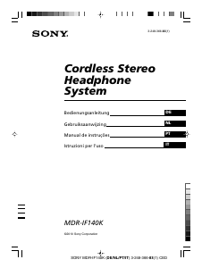 Handleiding Sony MDR-IF140K Koptelefoon