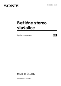 Priručnik Sony MDR-IF240RK Slušalica